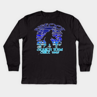 Bigfoot Search Team and Sasquatch T Shirts Kids Long Sleeve T-Shirt